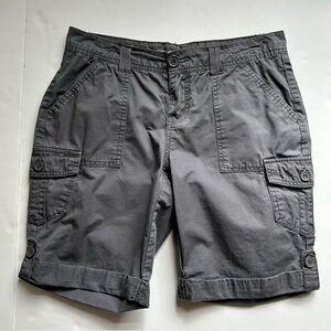 Apt. 9 Gray Utility Bermuda Shorts Cargo Walking Hiking Outdoor Knee Length Sz 6